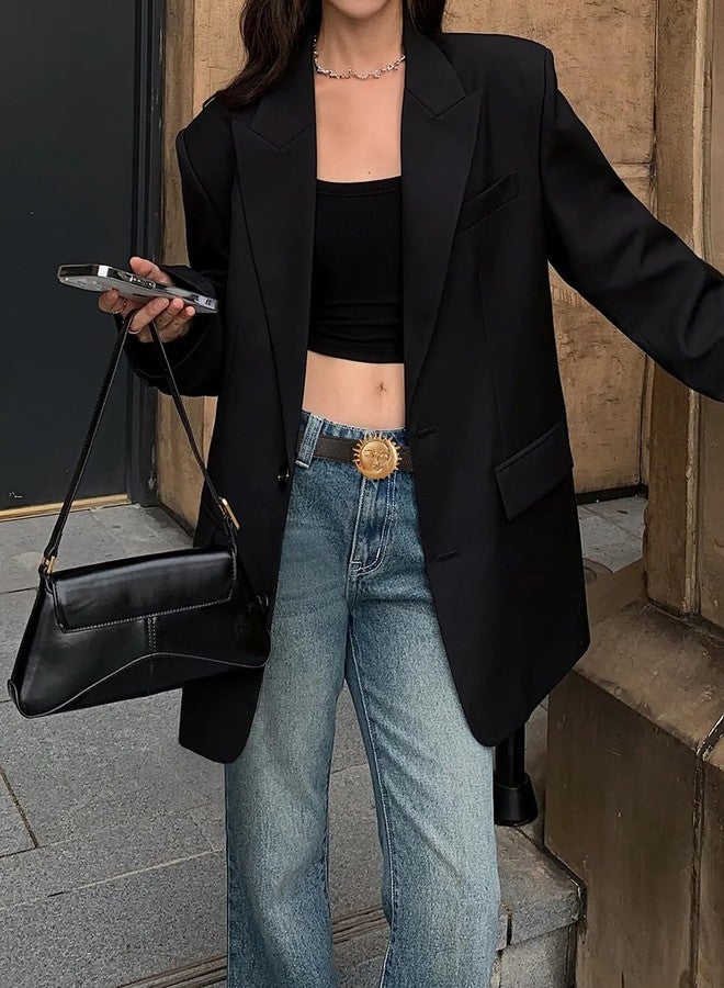 QFSH Skinny Elastic Belt Black Stretch Women Waist Belt Thin Belt with Gold Buckle For Dress Suit Jean Pants - Image 5